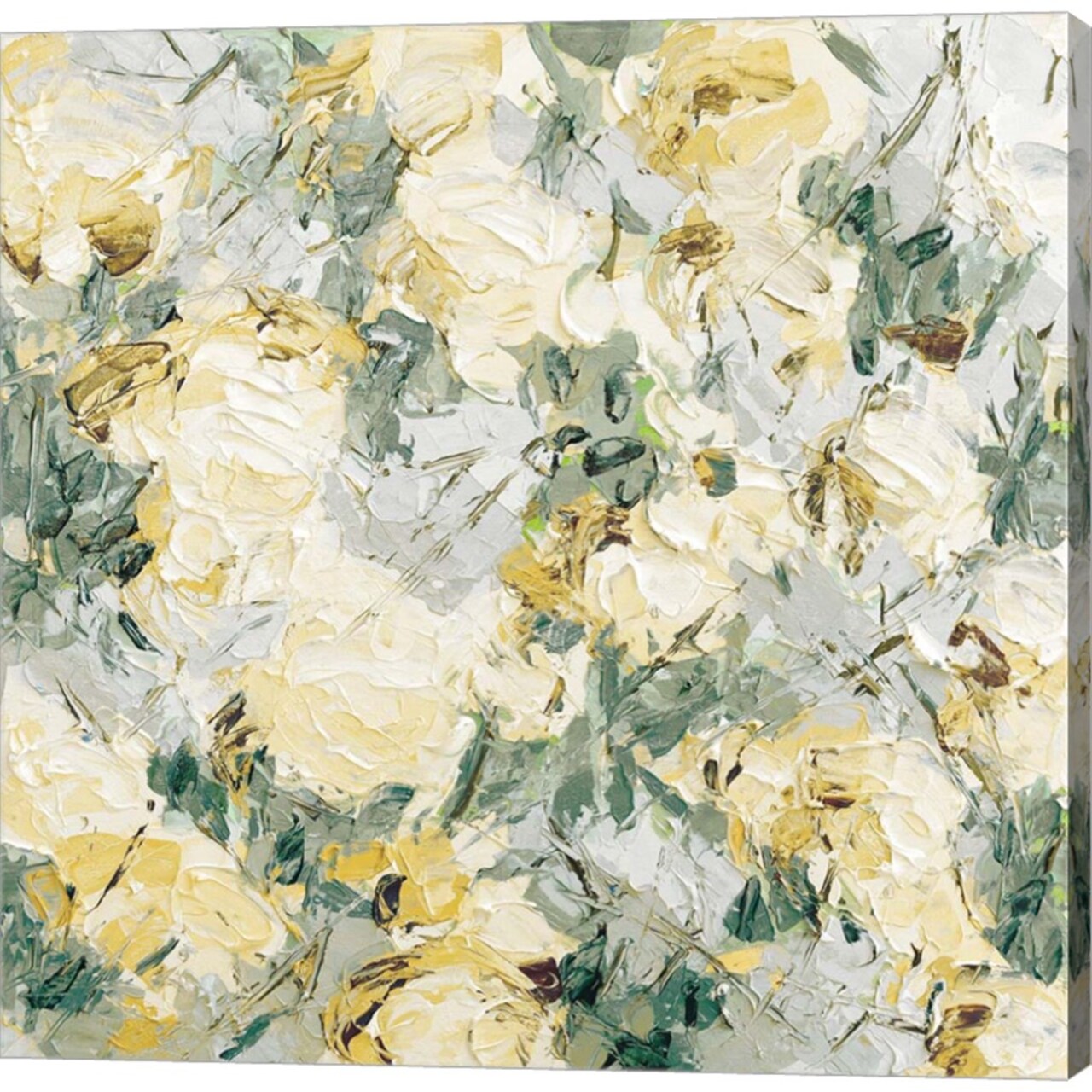 Kwanzan Green and Yellow by Ann Marie Coolick 24" x 24" Canvas Wall Art